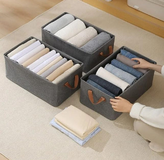 Foldable Cloth Storage Organizer With Handles