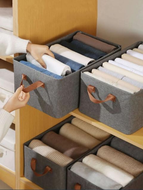 Foldable Cloth Storage Organizer With Handles