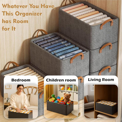 Foldable Cloth Storage Organizer With Handles