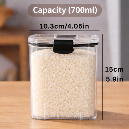 AIRTIGHT TRANSPARENT FOOD STORAGE CONTAINERS