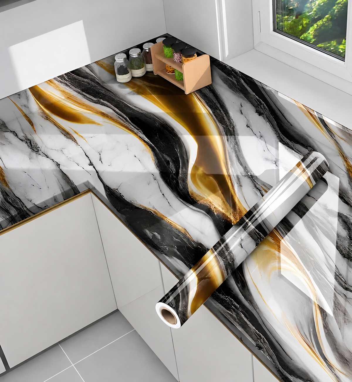 Self Adhesive Waterproof Wallpaper Sticker (6.5ft × 2ft)