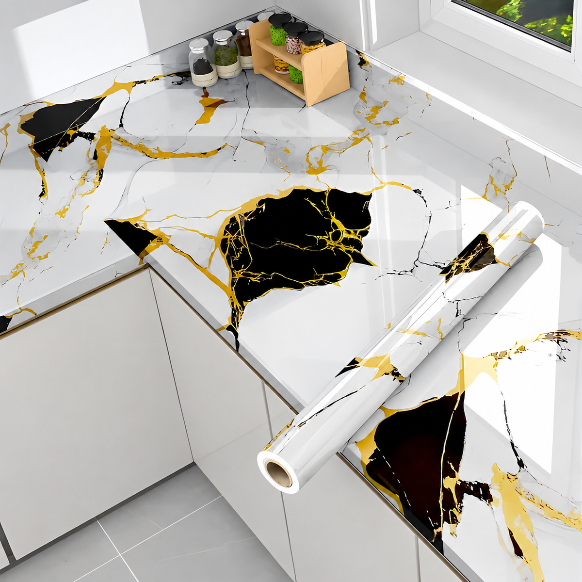 Self Adhesive Waterproof Wallpaper Sticker (6.5ft × 2ft)