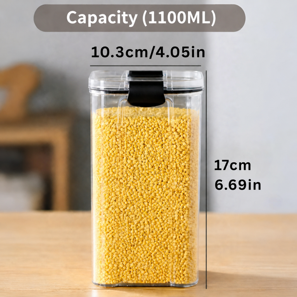 AIRTIGHT TRANSPARENT FOOD STORAGE CONTAINERS